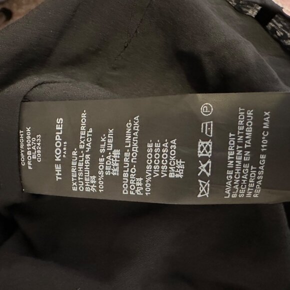 THE KOOPLES Silk Mini Dress Baroque Lace-Print 3 - Picture 8 of 9